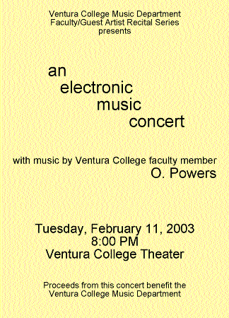 Concert Program Title Page