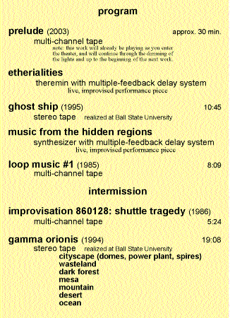 Concert program list
