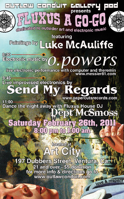 Flyer for Fluxus-a-Go-Go, Feb. 26. 2011